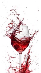 red wine pouring into the glass