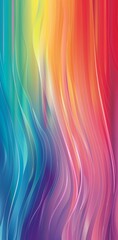 Naklejka premium Colorful abstract rainbow gradient background with wavy lines