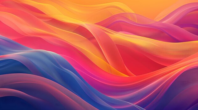 Abstract Colorful Wavy Background with Smooth Gradient
