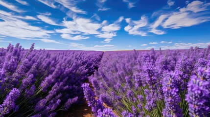 Obraz premium field floral purple