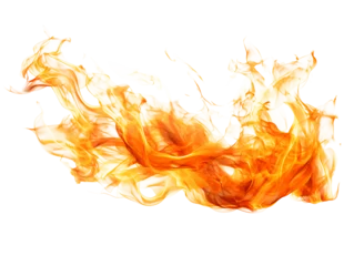 Fotobehang a close up of a fire © Matej