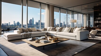 Naklejka premium skyline urban interior