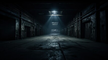 corridor warehouse dark