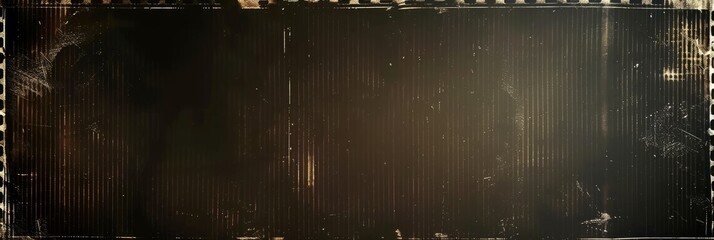 Vintage black film negative with distressed textures and rough edges