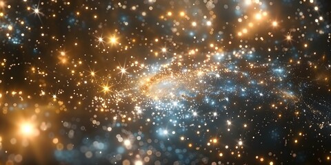 Obraz premium Abstract Space Timelapse Virtual Animation of Bright Glowing Stars. Concept Virtual Animation, Bright Stars, Abstract Space, Glowing, Timelapse