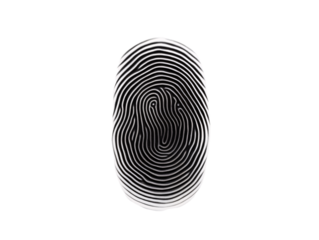a black and white fingerprint