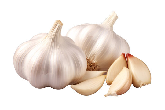 a group of garlic cloves and cloves