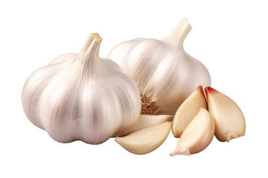 a group of garlic cloves and cloves