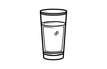 Black glass icon isolated on white background. Beautiful Glass icon.