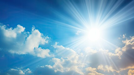 bright sun in the sky