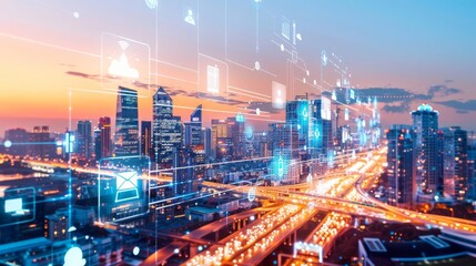 Fototapeta premium imagine prompt Global financial connectivity depiction