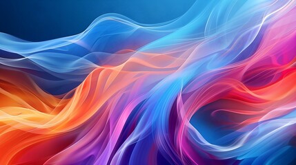 Obraz premium Abstract Colorful Wavy Background with Smooth Gradient