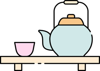 Tea ceremony illustration