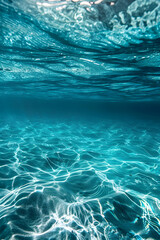 water wave underwater blue ocean. wide panorama background.