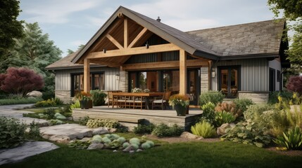 Fototapeta premium wooden remodel timber frame