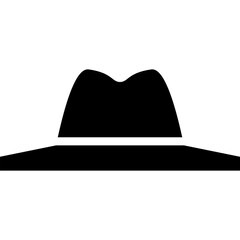 Gentleman Hat. Vintage Male Hat. Spy Hat Icon. Vector Stock