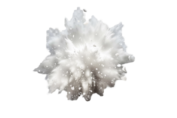 snow explosion isolated on transparent background