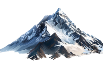 snow mountain isolated on transparent background