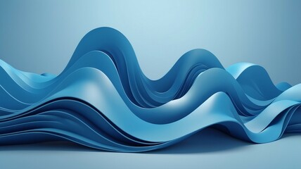 3d abstract blue background. Generated AI.
