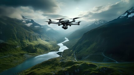 Fototapeta premium landscape technology poster