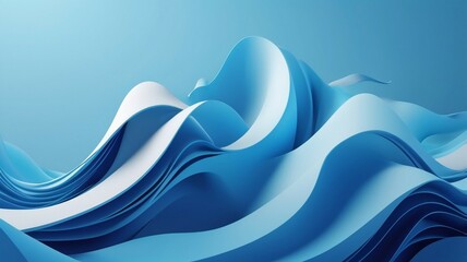 3d abstract blue background. Generated AI.