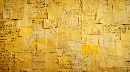 handwritten vintage yellow paper background
