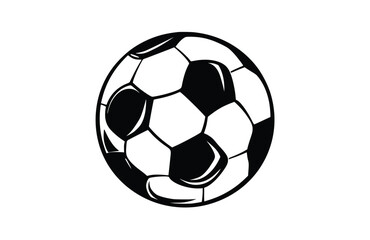 Obraz premium Futbol black icon, isolated on white background. Vector illustration.