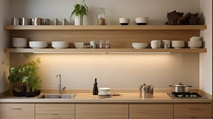 Fototapeta premium design brown kitchen