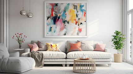 living white and grey background