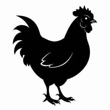 recommend clip art: black hen vector silhouette 