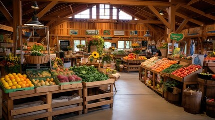 Fototapeta premium market country oranic farm