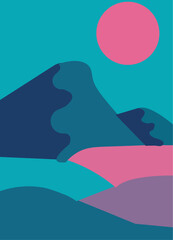 A beautiful Mountanious vector.