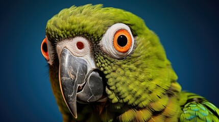 Fototapeta premium joy blue crowned conure