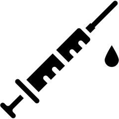 Vector Icon Syringe, Vaccine, Drugs, Injection, Syringe