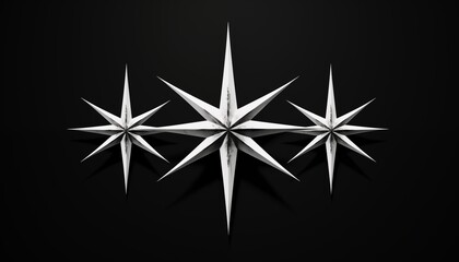 Fototapeta premium silver white stars
