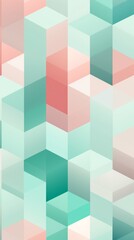 Obraz premium Abstract Geometric Wallpaper In Shades Of Teal And Pink