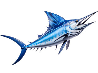 a blue fish with sharp fins