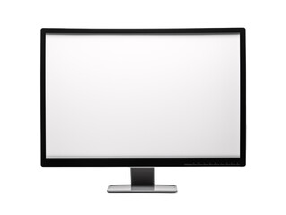 a computer monitor with a white screen
