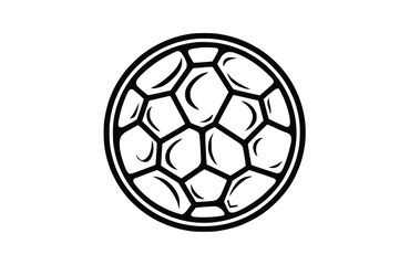 Obraz premium Black futbol icon isolated on white background. Beautiful Futbol icon.