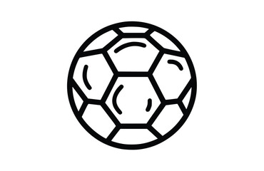Obraz premium Black futbol icon isolated on white background. Beautiful Futbol icon.