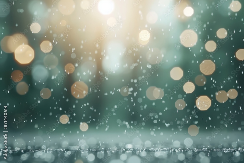 Canvas Prints a blurry image of raindrops falling on a wet surface