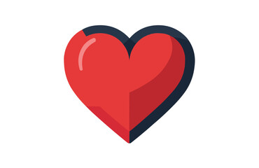 Colorful heart icon isolated on white background.