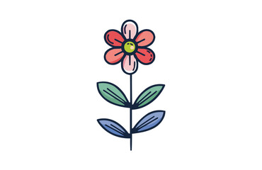 Obraz premium Colorful flower icon isolated on white background.