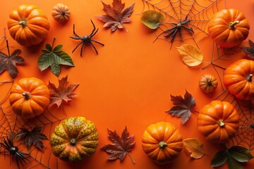 halloween background with pumpkins