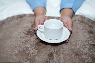 enjoy a cup of tea in bed