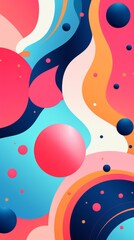 Abstract Colorful Wallpaper With Overlapping Shapes