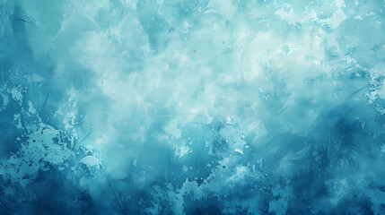 Fototapeta premium Abstract blue watercolor background with splashes and gradients in various shades of blue.