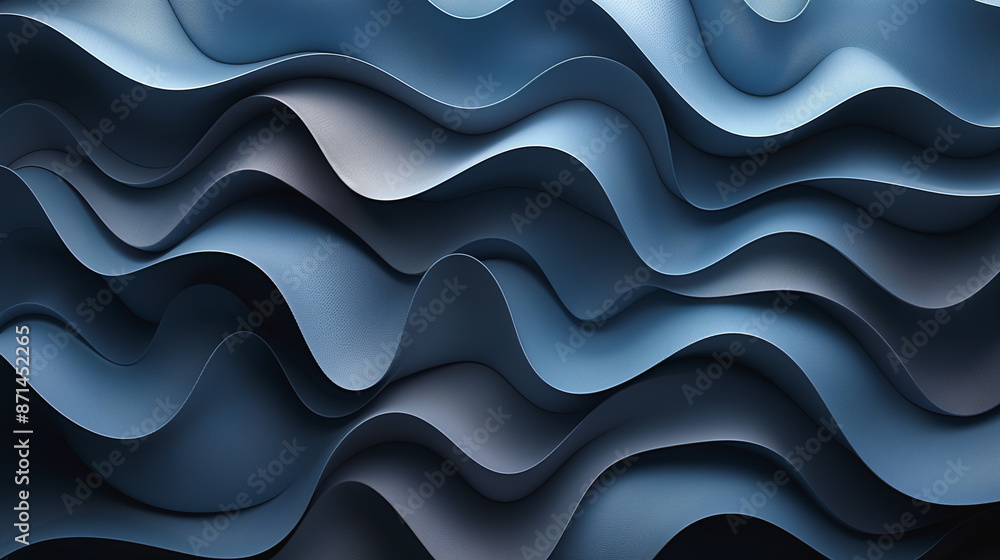 Poster a seamless vector pattern of abstract blue waves, perfect for a cool ocean-inspired background or de