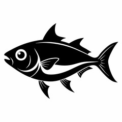 Bluefish vector silhouette black 