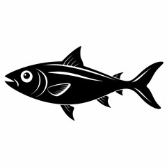 Bluefish vector silhouette black 